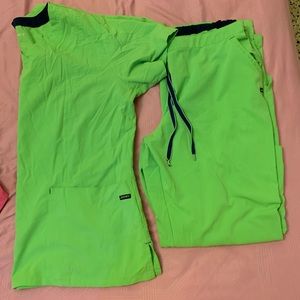 Jockey Scrubs lime green